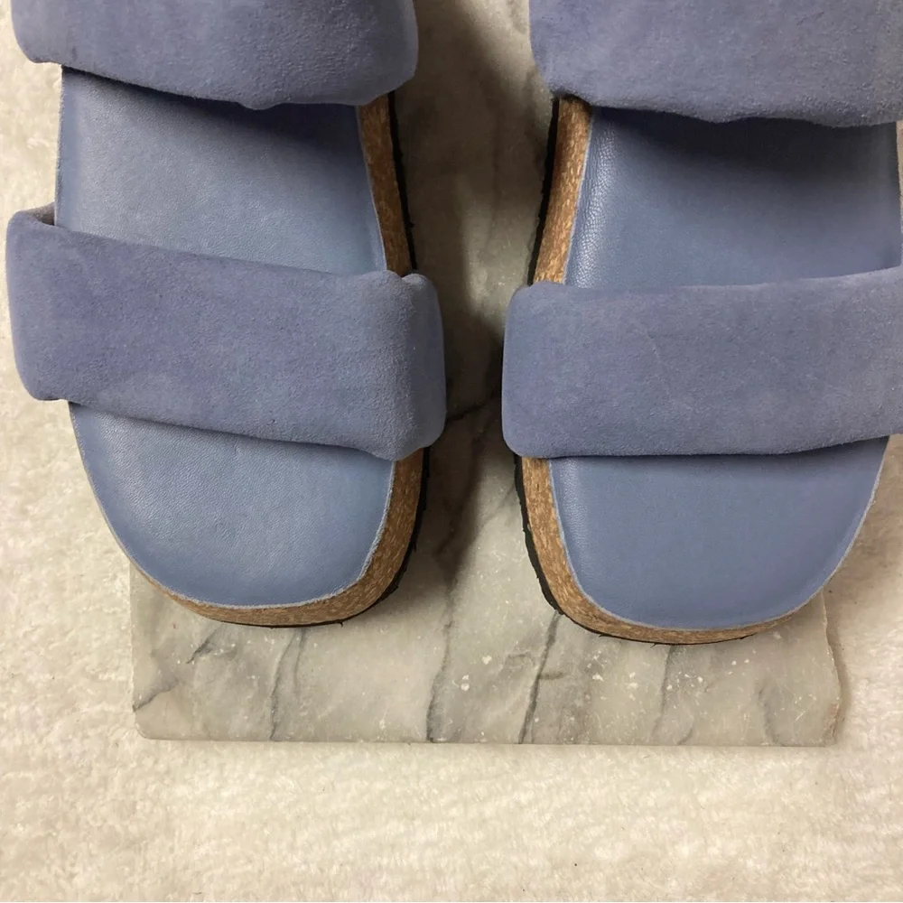 Free People Fairmont Platform Sandals Size 9 Blue New - Picture 8 of 11